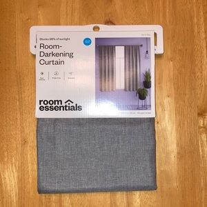 Gray Room Essentials Room Darkening Curtain 63”